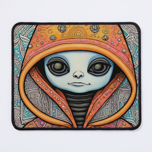 Item preview, Alien wearing a hoodie sitting in the lotus position meditating designed and sold by Colin Bentham.