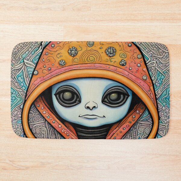 Item preview, Alien wearing a hoodie sitting in the lotus position meditating designed and sold by Colin Bentham.