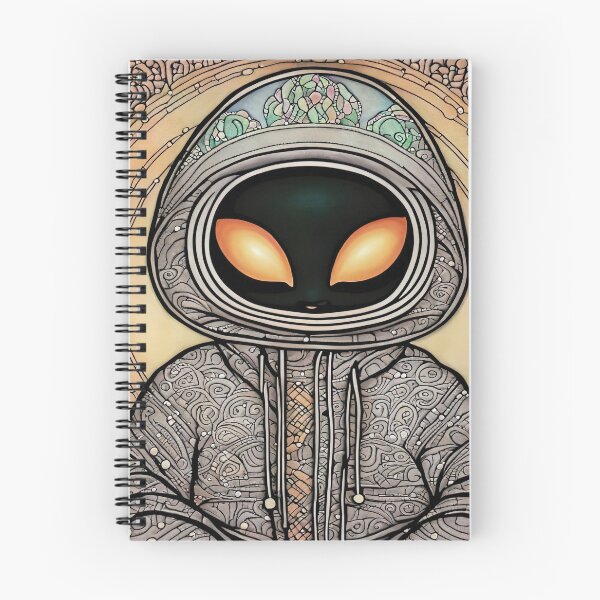 Item preview, Alien wearing a hoodie sitting in the lotus position meditating designed and sold by Colin Bentham.