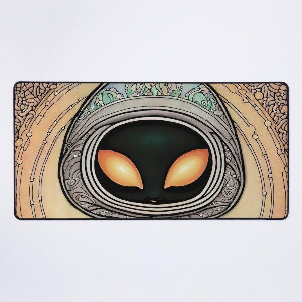 Item preview, Alien wearing a hoodie sitting in the lotus position meditating designed and sold by Colin Bentham.