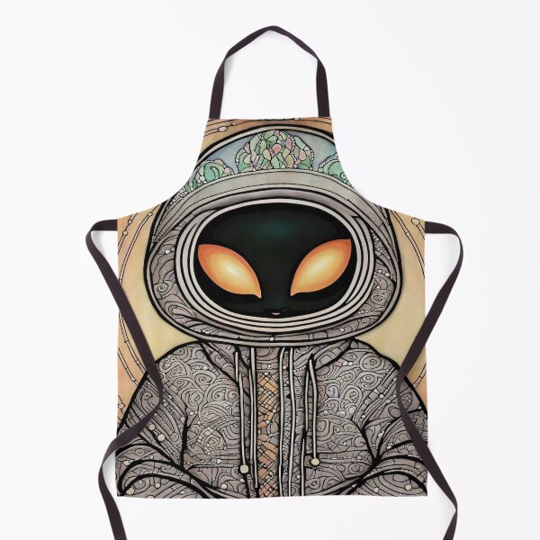 Item preview, Alien wearing a hoodie sitting in the lotus position meditating designed and sold by Colin Bentham.