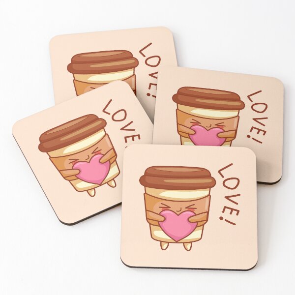 Item preview, Cute Coffee Cup with Heart – Kawaii Love Illustration designed and sold by IrinaCuteLab.