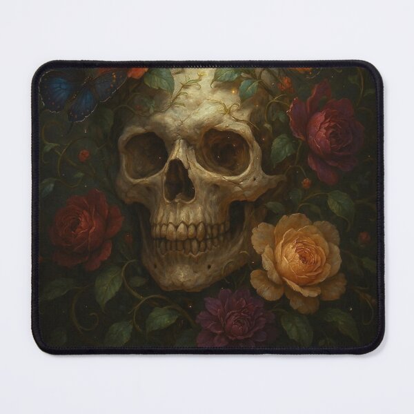 Item preview, Botanical Skull – Floral Fantasy Skull Illustration – Dark Nature Art Print T-Shirt, Stickers etc. designed and sold by EpiphanyArt28.