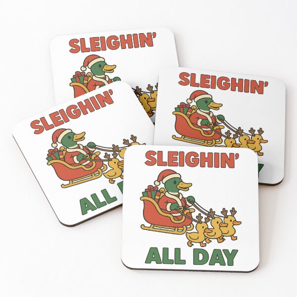 Item preview, Sleighin’ All Day Funny Christmas Duck Design designed and sold by TeeTimeTreasure.