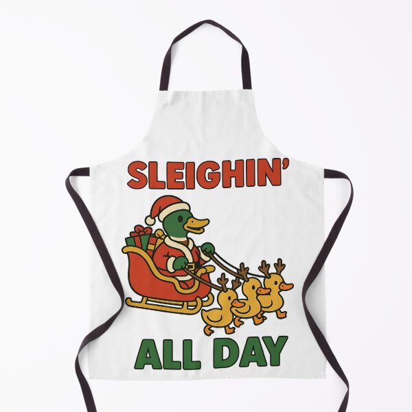 Item preview, Sleighin’ All Day Funny Christmas Duck Design designed and sold by TeeTimeTreasure.
