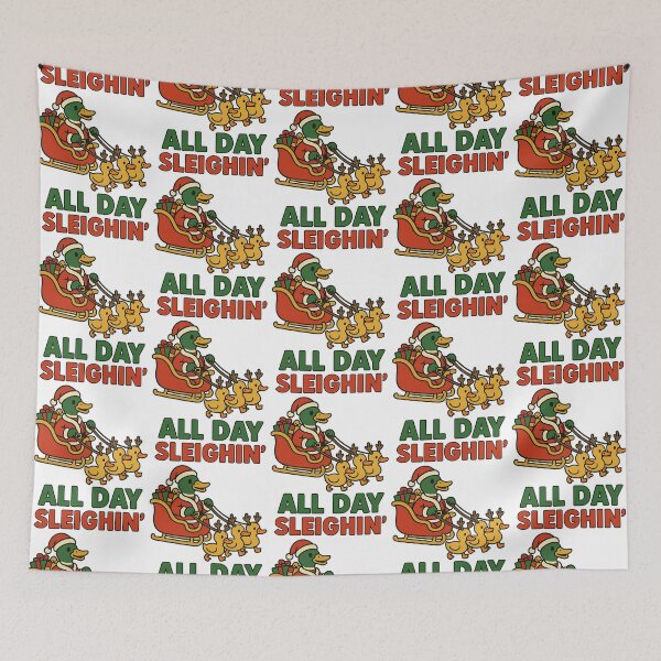 Item preview, Sleighin’ All Day Funny Christmas Duck Design designed and sold by TeeTimeTreasure.