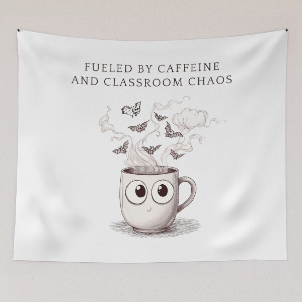 Item preview, Fueled by Caffeine and Classroom Chaos – Halloween Coffee designed and sold by jelonkaa.