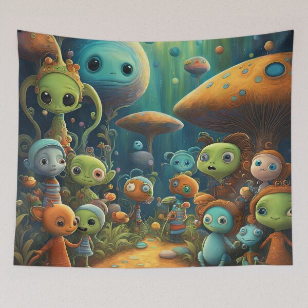Item preview, Alien toddlers having fun playing designed and sold by Colin Bentham.