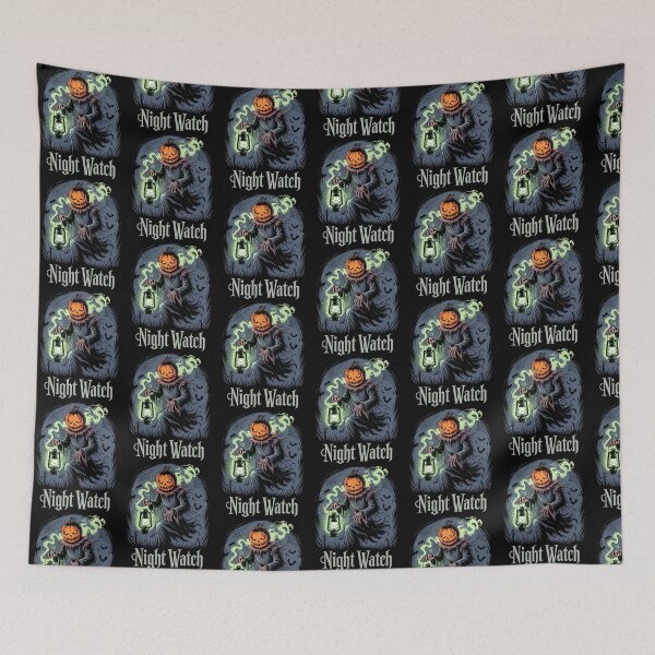 Item preview, Night Watch – Vintage Spooky Pumpkin Lantern Halloween Horror designed and sold by Taans-Creation.
