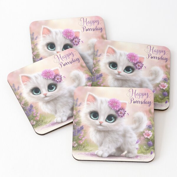 Item preview, Cute Cat, Birthday Happy Purrsday designed and sold by ARTelierDigital.