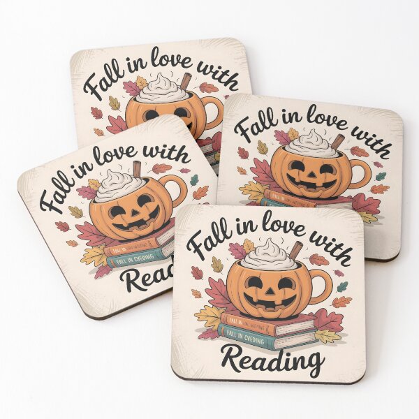 Item preview, Fall in Love with Reading – Cute Cozy Autumn Pumpkin Mug & Books designed and sold by Zibis09.