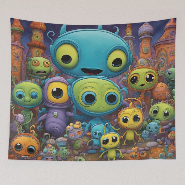 Item preview, Alien toddlers having fun playing designed and sold by Colin Bentham.