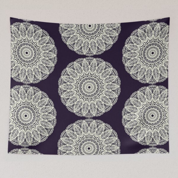 Item preview, Healing Mandala Black White Geometry Sacred Symbol Flower Yoga Lotus Boho designed and sold by DivineMandala.