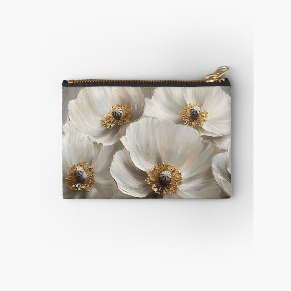 Item preview, White Poppies with Gold designed and sold by ArtByRahim.
