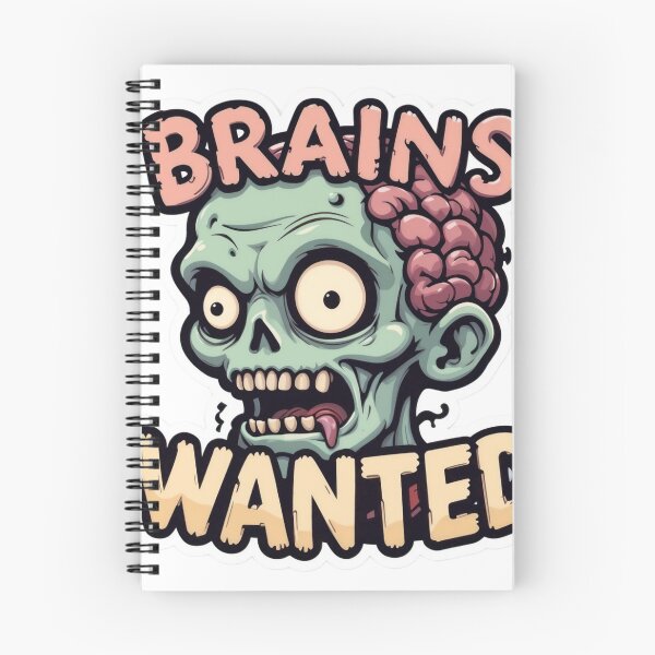 Item preview, Cartoon Zombie Head with Text on Black Background designed and sold by Creative88Art.