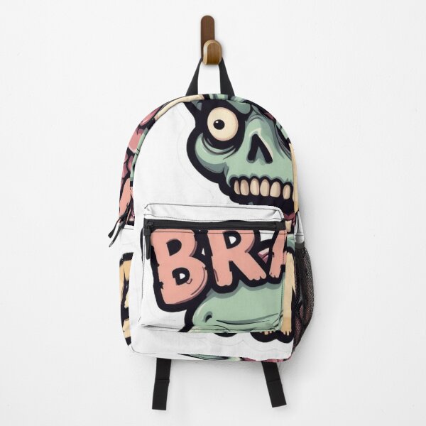 Item preview, Cartoon Zombie Head with Text on Black Background designed and sold by Creative88Art.