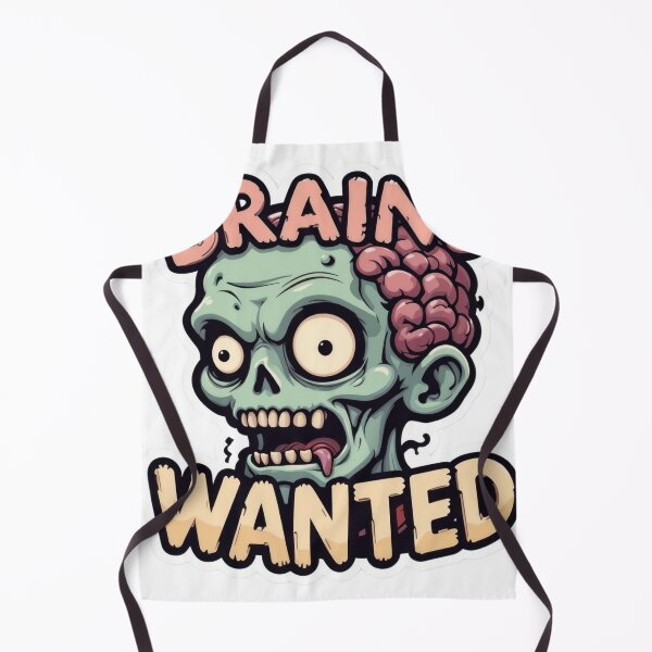 Item preview, Cartoon Zombie Head with Text on Black Background designed and sold by Creative88Art.