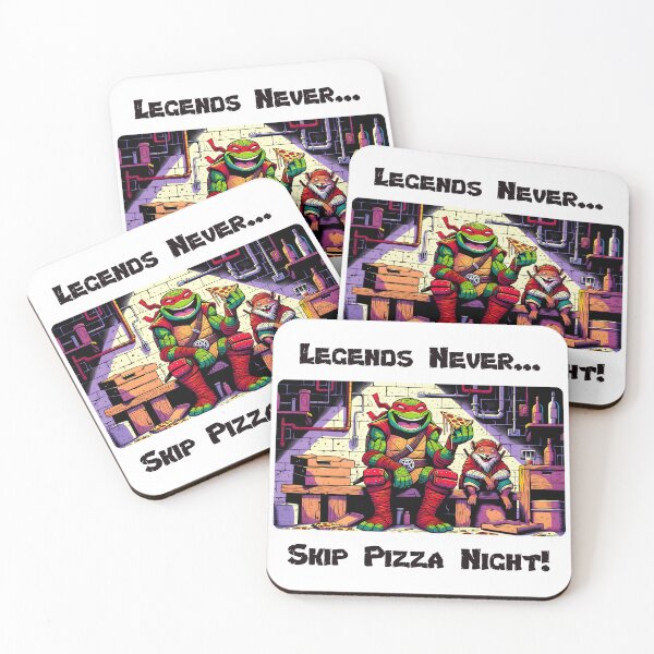 Item preview, Ninja Turtle Raphael with Master Splinter Eating Pizza designed and sold by funkyjuices.