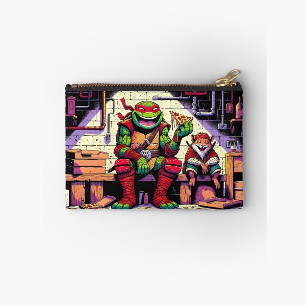 Item preview, Ninja Turtle Raphael with Master Splinter Eating Pizza designed and sold by funkyjuices.