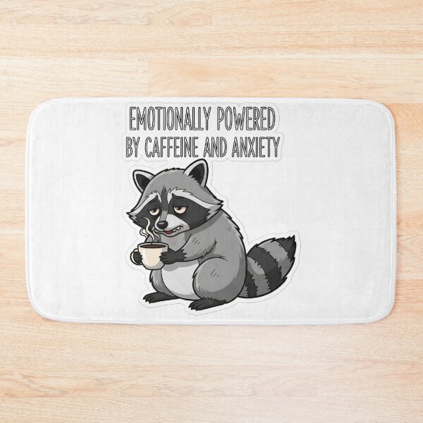 Item preview, Emotionally Powered By Caffeine and Anxiety Meme designed and sold by StickyGuys.