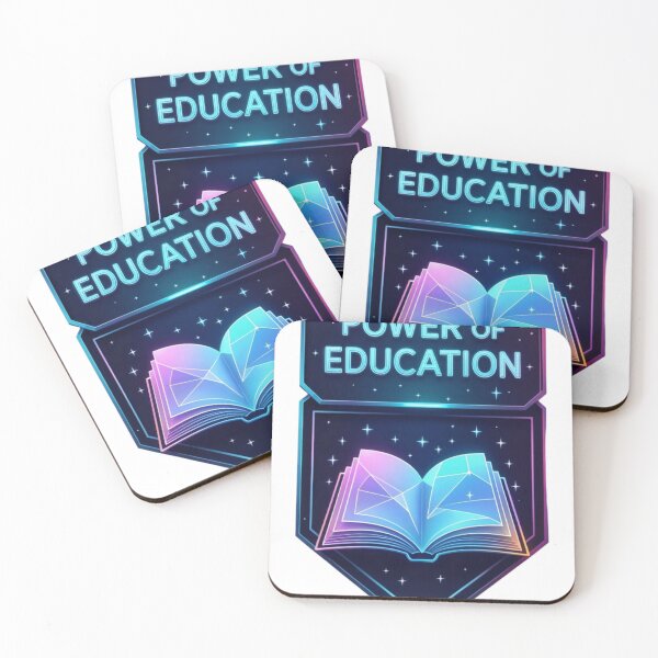 Item preview, Neon Design Featuring 'Power of Education' and Open Book Illustration designed and sold by Creative88Art.