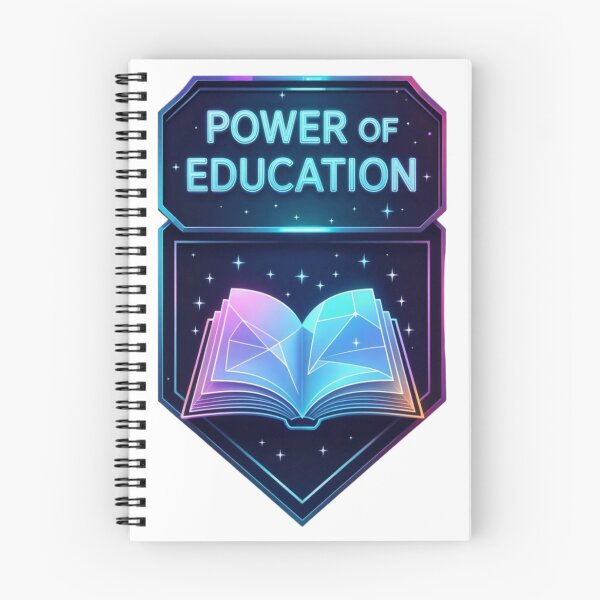 Item preview, Neon Design Featuring 'Power of Education' and Open Book Illustration designed and sold by Creative88Art.