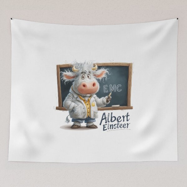 Item preview, Albert Einsteer Smart Cow designed and sold by hamishby.