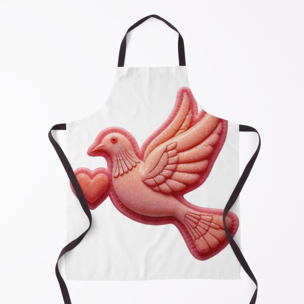 Item preview, Pink Dove with Heart and Glitter Effect on Black Background designed and sold by Creative88Art.