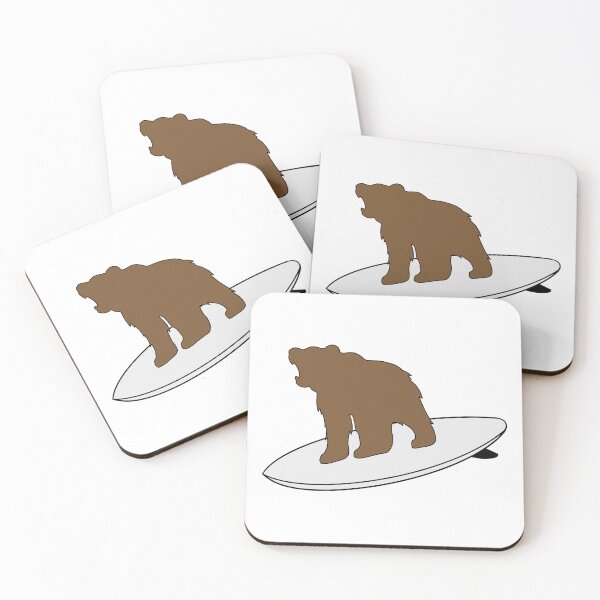 Item preview, Surfing Brown Bear designed and sold by Animals-by-JB.
