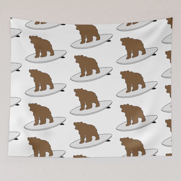 Item preview, Surfing Brown Bear designed and sold by Animals-by-JB.
