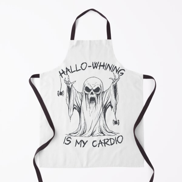 Item preview, HALLO-WHINING IS MY CARDIO - SCARY GRUMPY HALLOWEEN GHOST designed and sold by justyna-s28.
