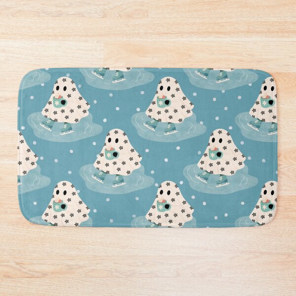 Item preview, Ghost Ice Skating Pattern – Cute Winter Holiday Seamless Design designed and sold by wanderbloomm.