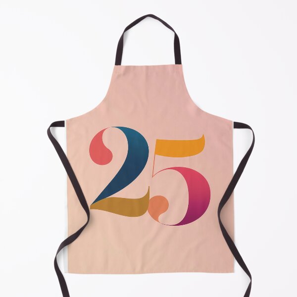 Item preview, Colorful Number 25 Illustration designed and sold by TrendThreadsfor.