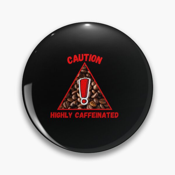 Item preview, Caution Highly Caffeinated Red Letters Coffee  designed and sold by FranciscaDrake.