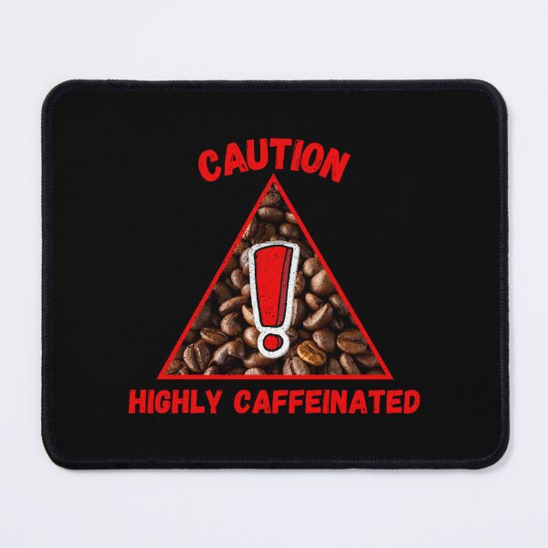 Item preview, Caution Highly Caffeinated Red Letters Coffee  designed and sold by FranciscaDrake.