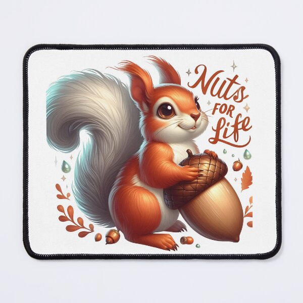 Item preview, rodent, forest, red, funny squirrel, nut designed and sold by TrueArtVibes.
