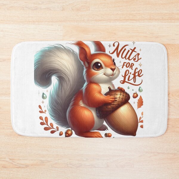 Item preview, rodent, forest, red, funny squirrel, nut designed and sold by TrueArtVibes.