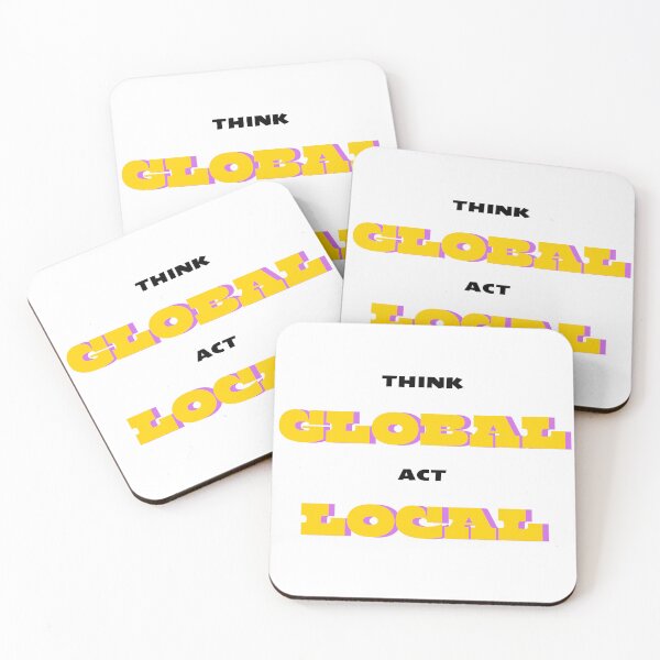 Item preview, Think Global, Act Local | Motivational Text Logo Design designed and sold by athanasioungr.