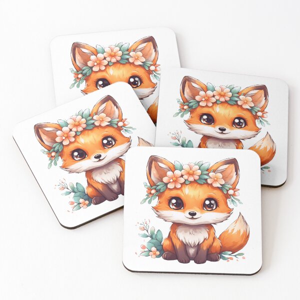 Artikelvorschau, Wunderlicher Blumenfuchs – Niedliche Waldtierkunst entworfen und verkauft von Fashionpopss.