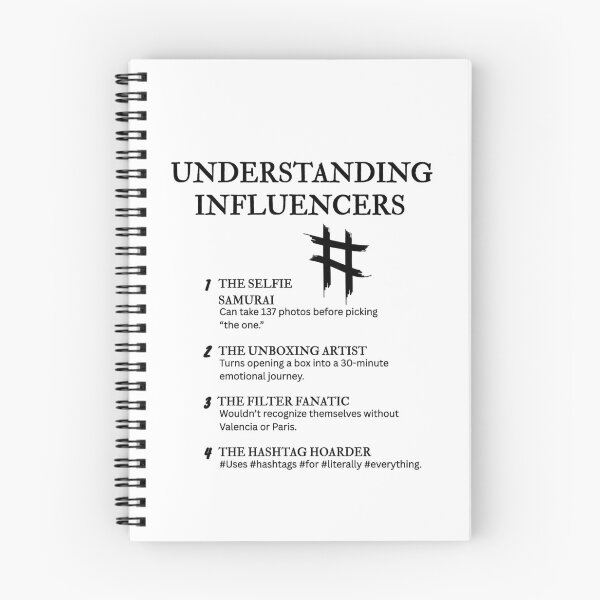 Item preview, UNDERSTANDING INFLUENCERS – Hilarious Social Media Life Definitions designed and sold by PsyFlow35.