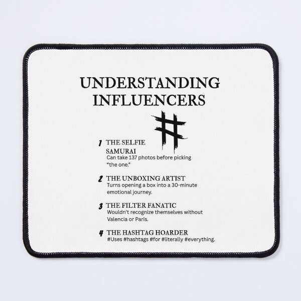 Item preview, UNDERSTANDING INFLUENCERS – Hilarious Social Media Life Definitions designed and sold by PsyFlow35.