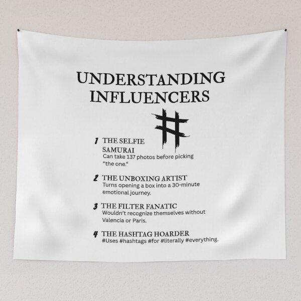 Item preview, UNDERSTANDING INFLUENCERS – Hilarious Social Media Life Definitions designed and sold by PsyFlow35.