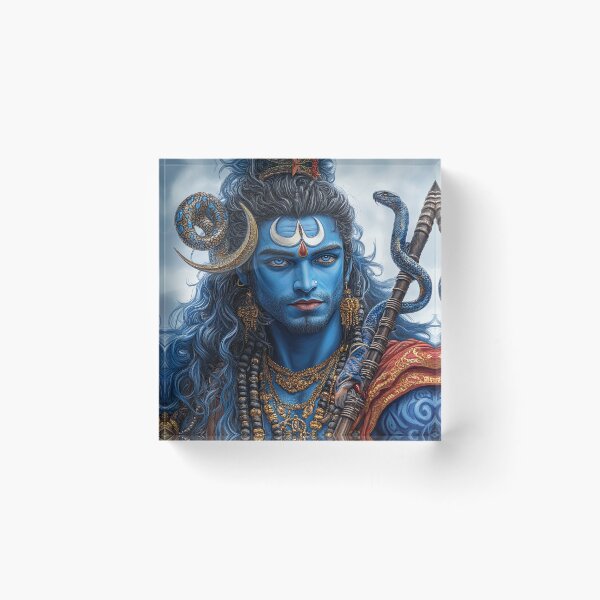 Item preview, Divine Blue Deity with Serpent and Long Hair designed and sold by MamaDong.