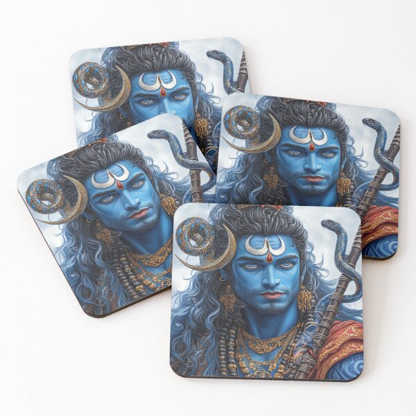 Item preview, Divine Blue Deity with Serpent and Long Hair designed and sold by MamaDong.