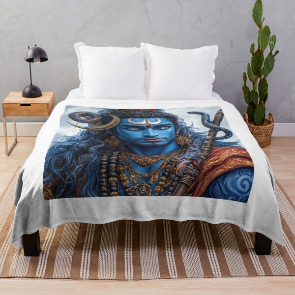 Item preview, Divine Blue Deity with Serpent and Long Hair designed and sold by MamaDong.