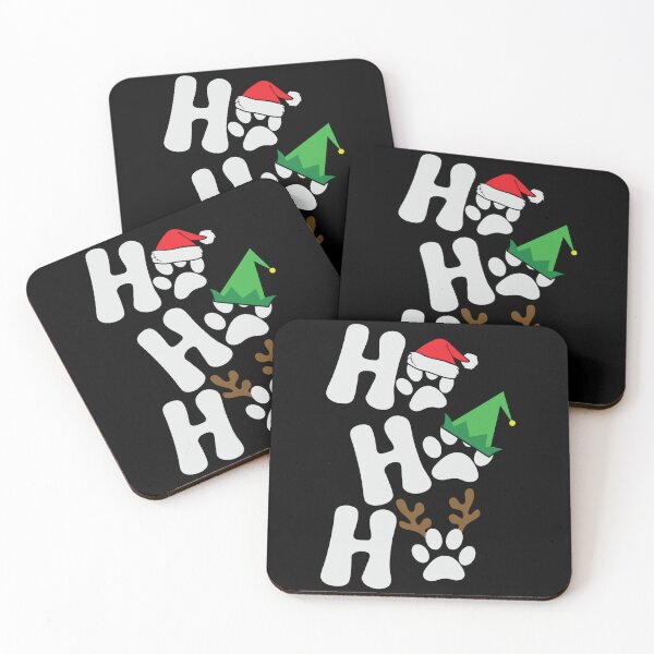 Item preview, Ho Ho Ho Funny Christmas Dog Lover Dog Paw Print designed and sold by tedroyegelsd.