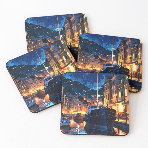 Item preview, Harbor Lights at Night designed and sold by HikariMoments.