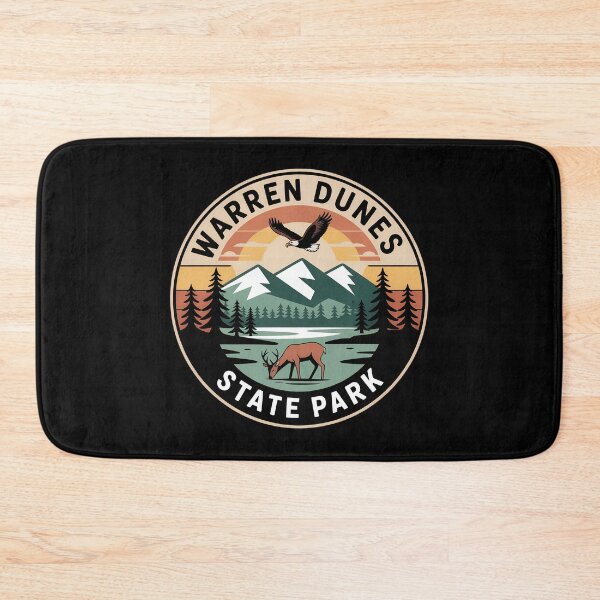 Item preview, Vintage Warren Dunes State Park Emblem – Retro Nature Logo with Mountains & Wildlife designed and sold by VividOrganica.
