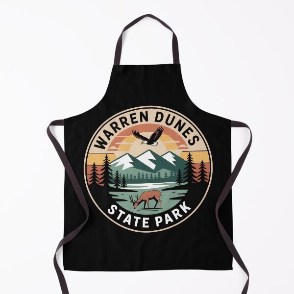 Item preview, Vintage Warren Dunes State Park Emblem – Retro Nature Logo with Mountains & Wildlife designed and sold by VividOrganica.