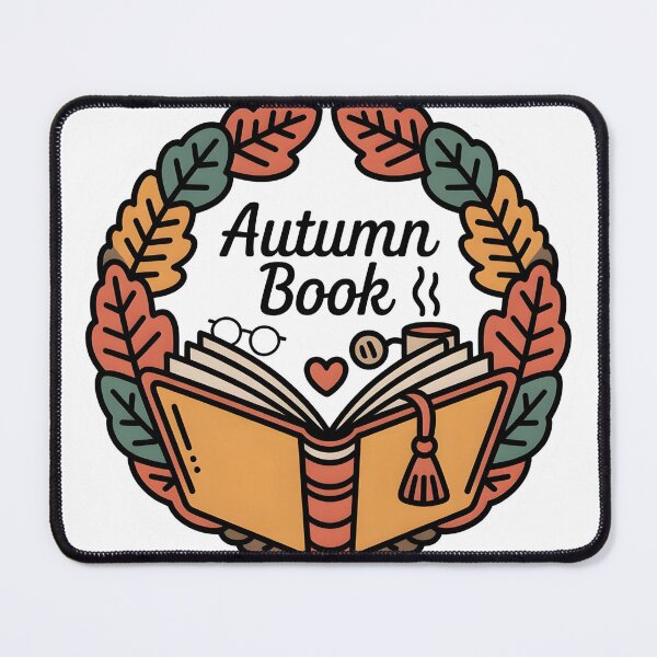 Item preview, Autumn Book Wreath – Cozy Fall Reading Round Design designed and sold by Zibis09.